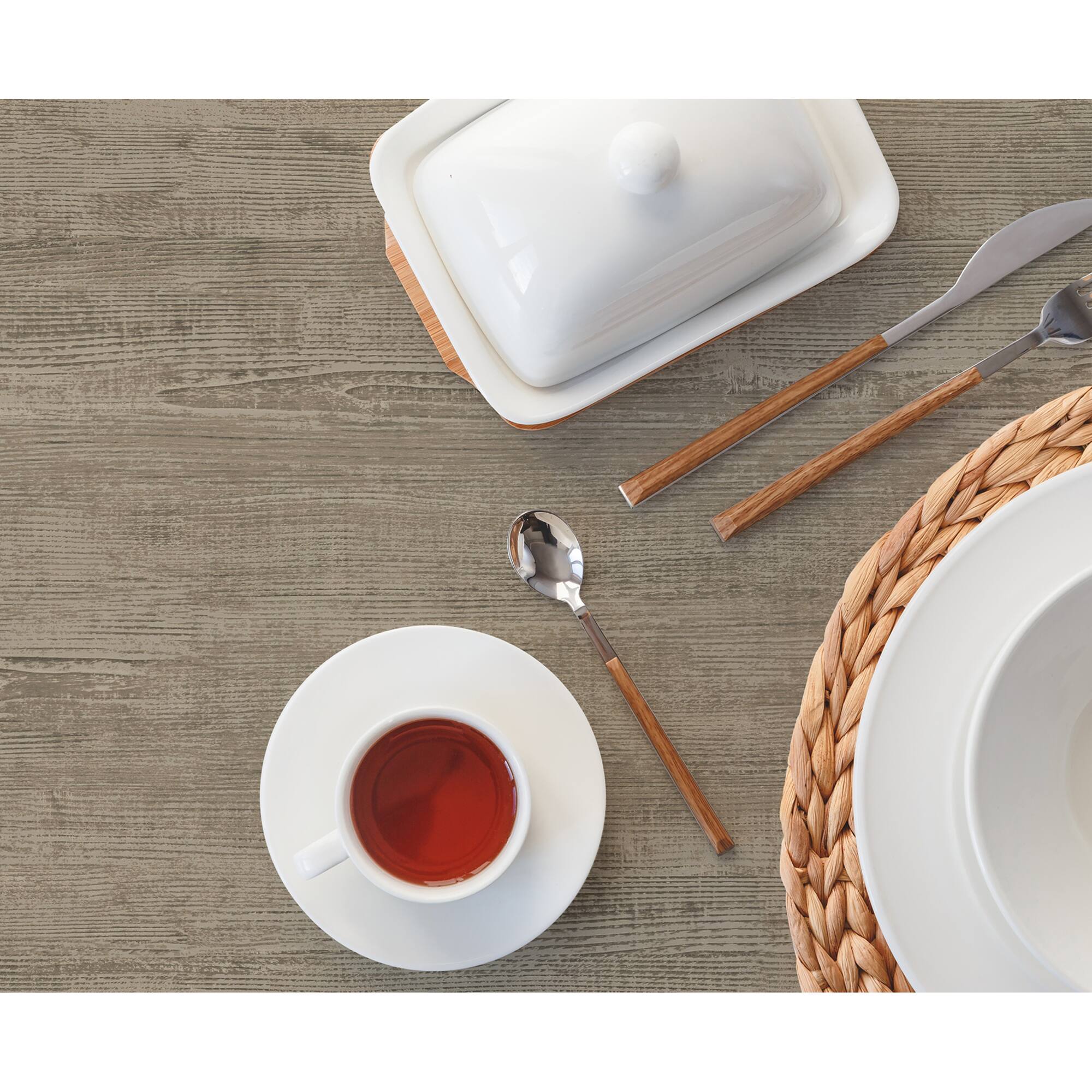 RoomMates Taupe Dimensional Natural Wood Peel & Stick Wallpaper